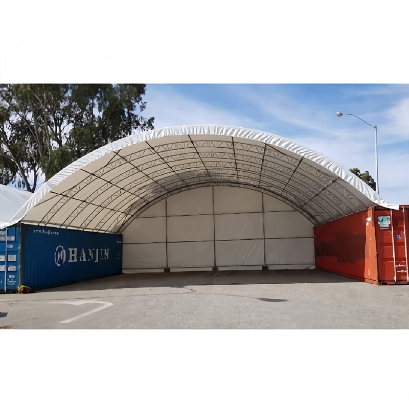 Custom pvc membrane tent outdoor prefab shipping container dome peak roof shed 20 x 40 shipping container shelter canopy cover