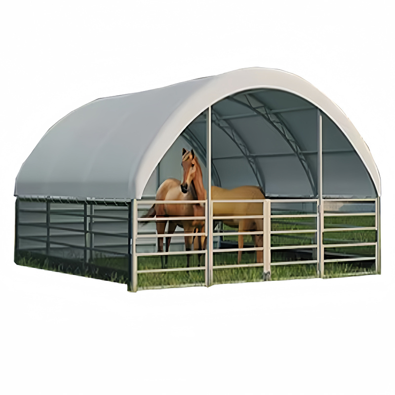 Portable 4mx4m Waterproof Fabric Livestock Shelter Cattle Canopy Animal Livestock Pvc Horse Sheep Tent Shed Shelter For Sale