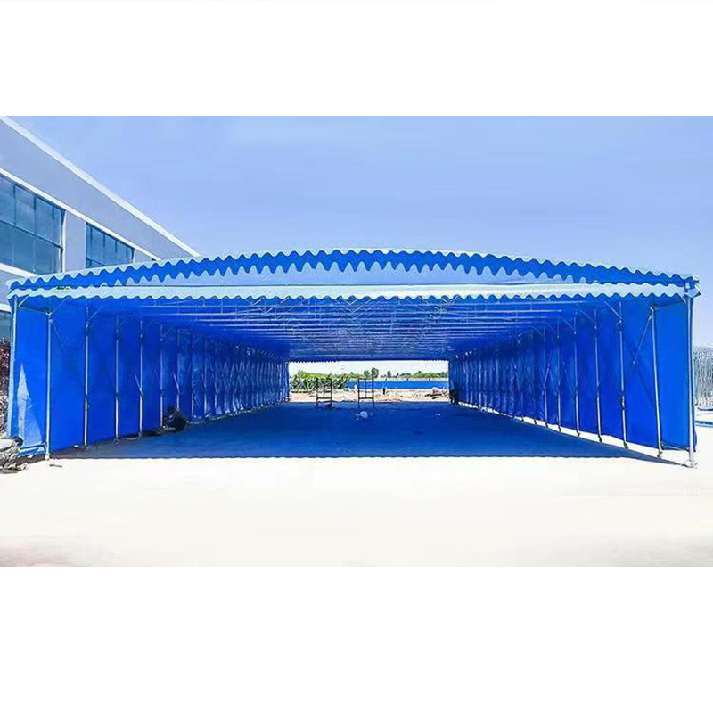 Outdoor Mobile Push-pull Canopy Shed Warehouse Movable Push-pull Trading Show PVC Tent Parking Push and pull Sunshade Tent