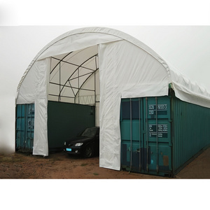 On Sale Single/Double Truss 40FT Portable Dome Container Shelter Storage Tent PVC Loading Shelter Shipping Container Shed Canopy