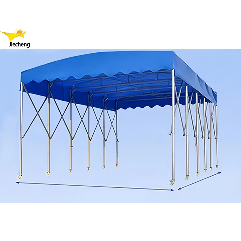 Good selling warehouse tent push and pull folding garage carport waterproof car wash tent movable parking tent for sale