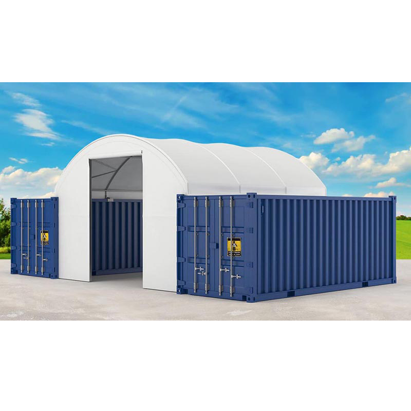 Wholesale cheap 40ft container canopy C2040 shipping container roof shelter pvc retractable shelter for container loading