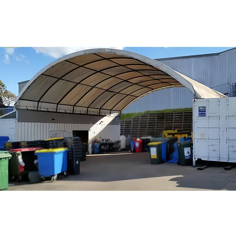 Wholesale cheap C2040 container shelter 20FT 40FT PVC fabric dome storage shelter waterproof steel structure shelter for storage