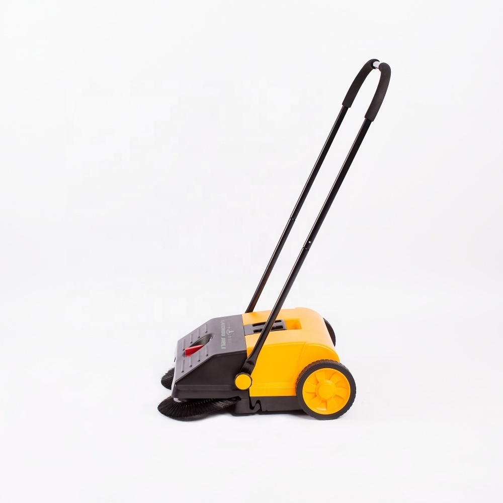 convenient smart street walk behind leaf small debris dust industrial manual sweeper