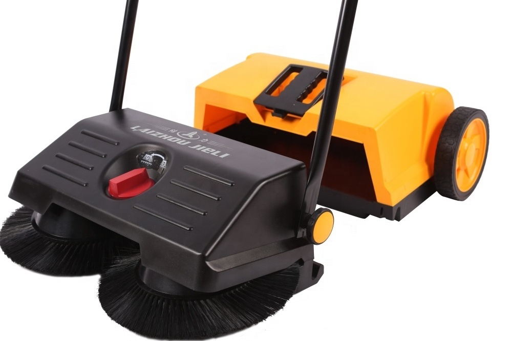 convenient smart street walk behind leaf small debris dust industrial manual sweeper