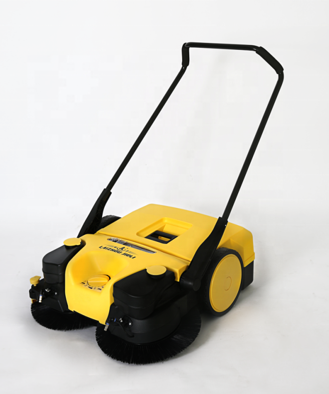 factory sale walk behind hand push road cleaning sweeper battery sweeper