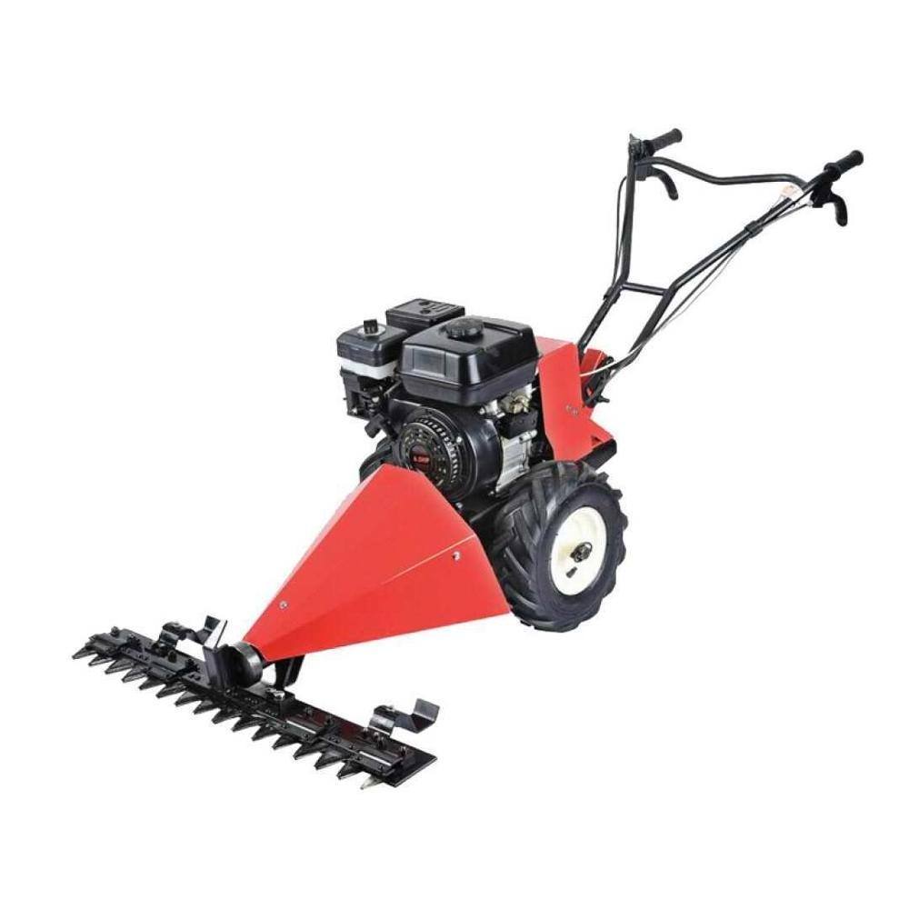 Walk behind sickle bar mower gasoline scythe grass cutting mower