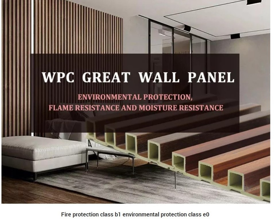 plastic wooden composite covering board wainscoting vinyl timber decorativo 3d fluted cladding pvc wpc wall panel