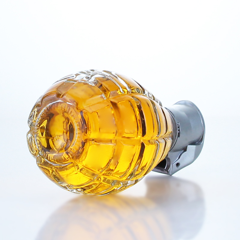 Fancy 500ml 700ml 750ml Grenade Transparent Empty Wine Beer Liquor Juice Glass Bottle