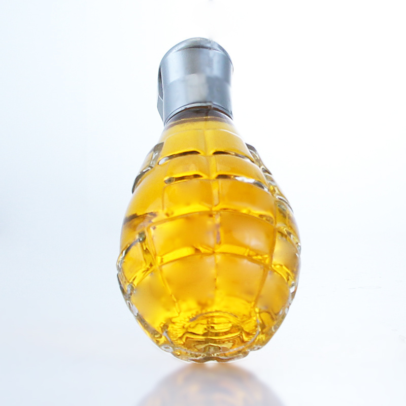 Fancy 500ml 700ml 750ml Grenade Transparent Empty Wine Beer Liquor Juice Glass Bottle