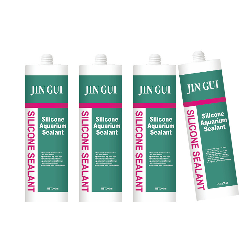 JINGUI acetic acid aquarium  for fish tanks Adhesive  Silicone Sealant Clear RTV glass glue