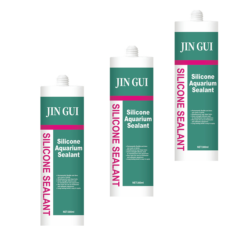 JINGUI acetic acid aquarium  for fish tanks Adhesive  Silicone Sealant Clear RTV glass glue