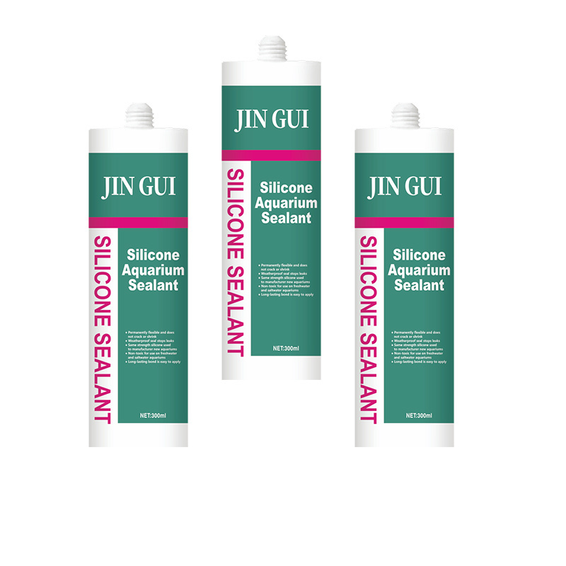 JINGUI acetic acid aquarium  for fish tanks Adhesive  Silicone Sealant Clear RTV glass glue