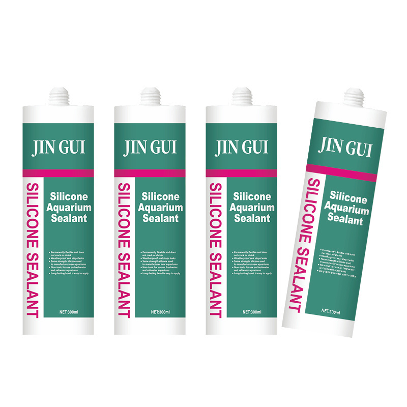 JINGUI acetic acid aquarium  for fish tanks Adhesive  Silicone Sealant Clear RTV glass glue