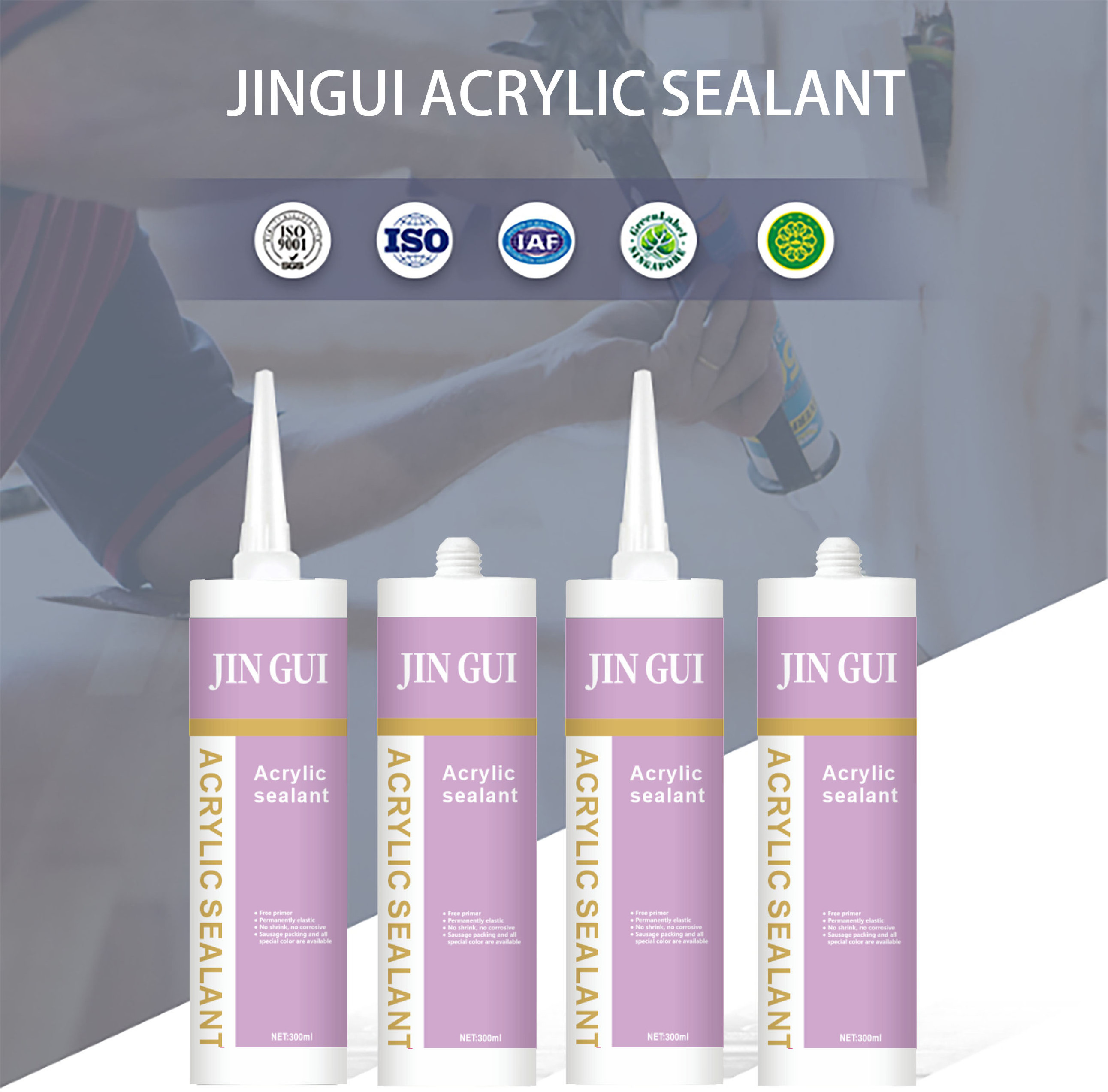 Mastic Acrylic Sealant Repairing Caulking Around Windows Filler Genera Acrylic Silicone Sealant