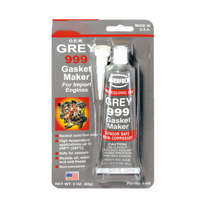 Black Grey Adhesive 85g 100% RTV Silicone Gasket Sealant For Auto Pump