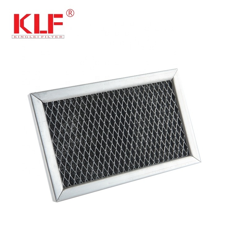 Replacement Aluminum Frame Microwave Activated Carbon Grease Filter Mesh for Microwave Oven Part