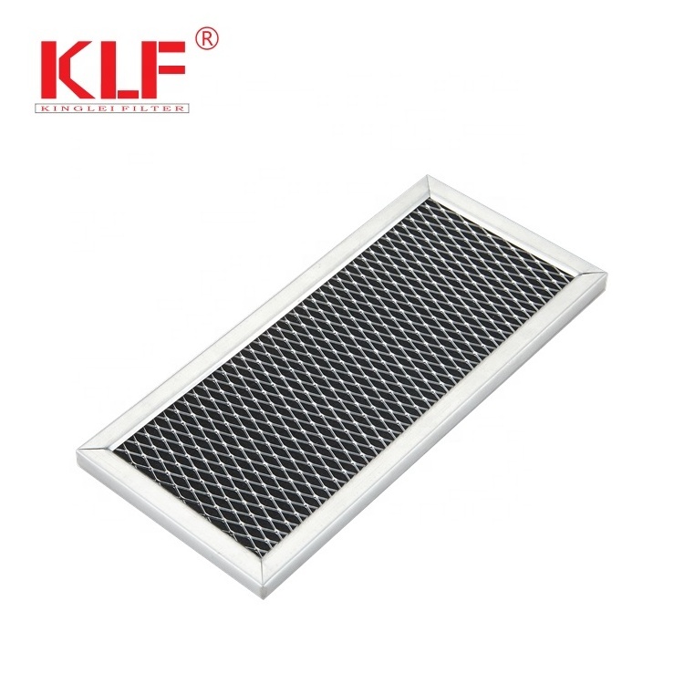 Replacement Aluminum Frame Microwave Activated Carbon Grease Filter Mesh for Microwave Oven Part