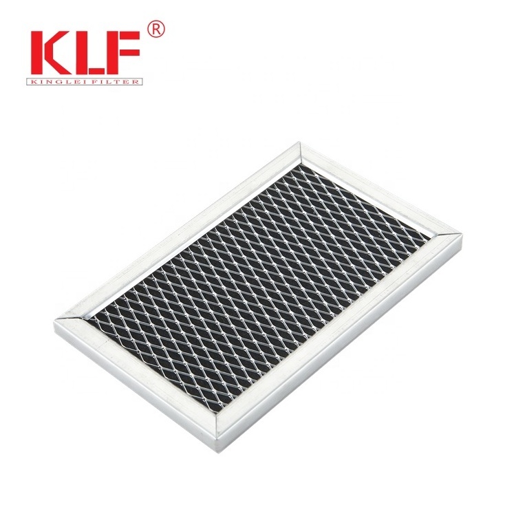 Replacement Aluminum Frame Microwave Activated Carbon Grease Filter Mesh for Microwave Oven Part