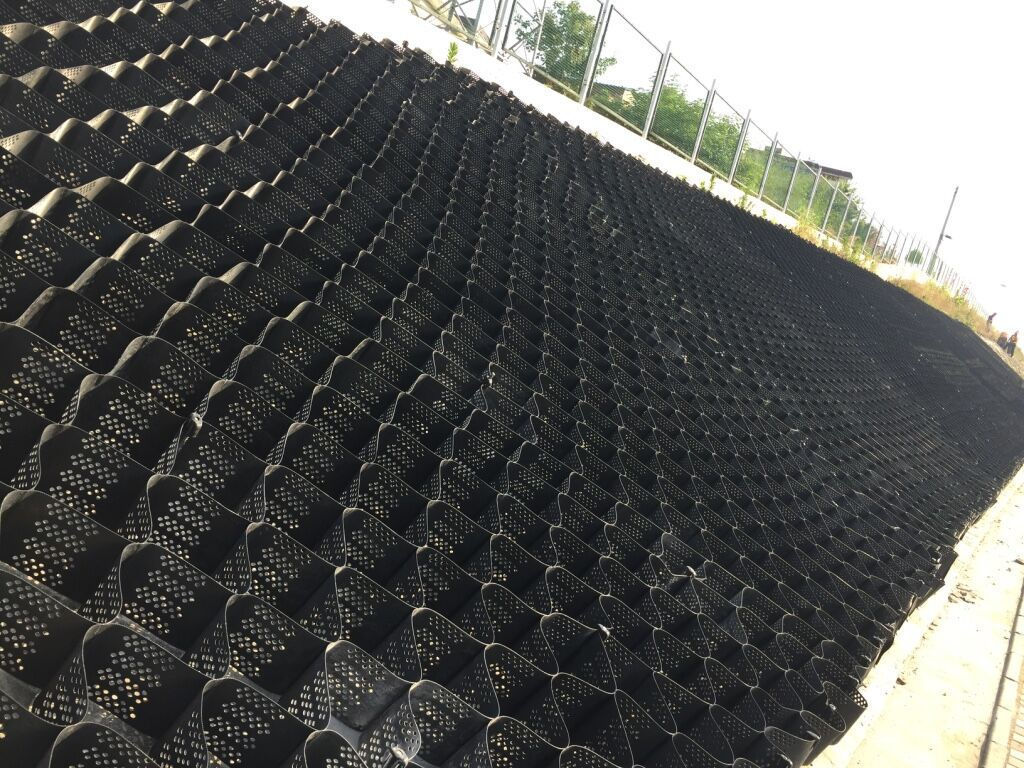 High value dam rigid gravel stabilizer geocell wall system for concrete road ground grid driveway high quality