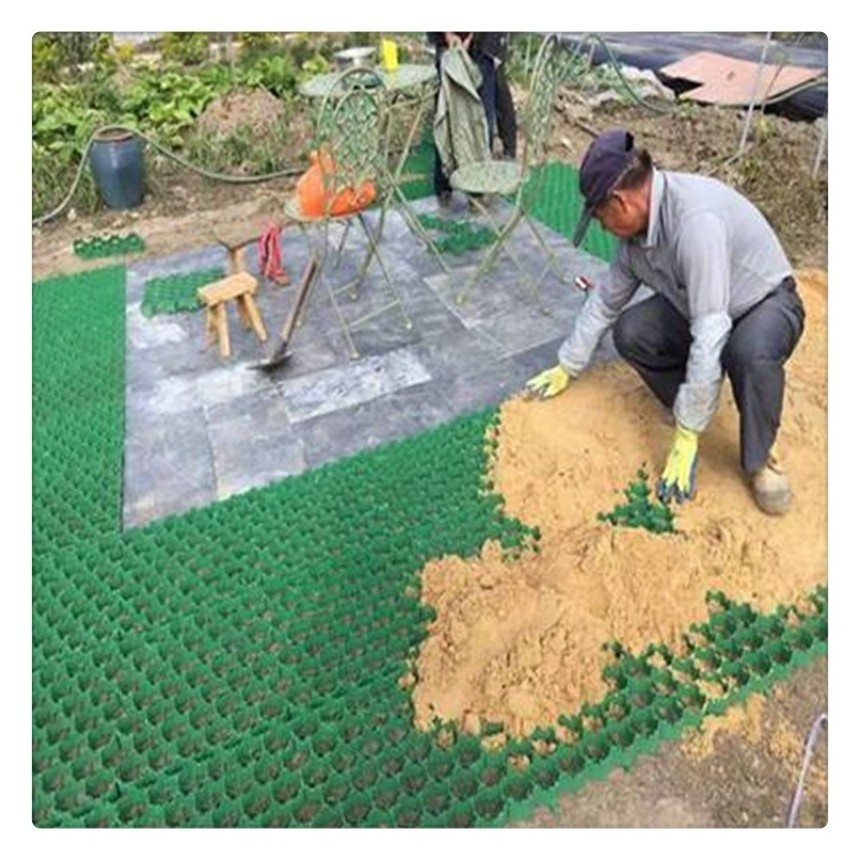 Gravel grid pavers plastic permeable car grass grid