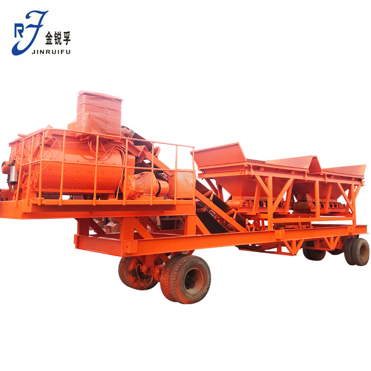 Factory price YHZS25 25m3/h mobile mini concrete batching plant for sale