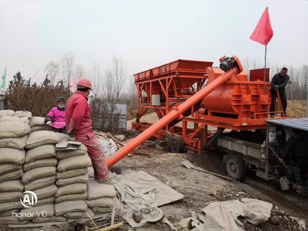 Factory price YHZS25 25m3/h mobile mini concrete batching plant for sale