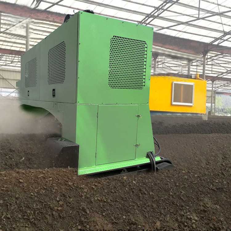 Newest Design Automatic Remote Control Compost Turner Making Machines High Productivity For Organic Fertilizer