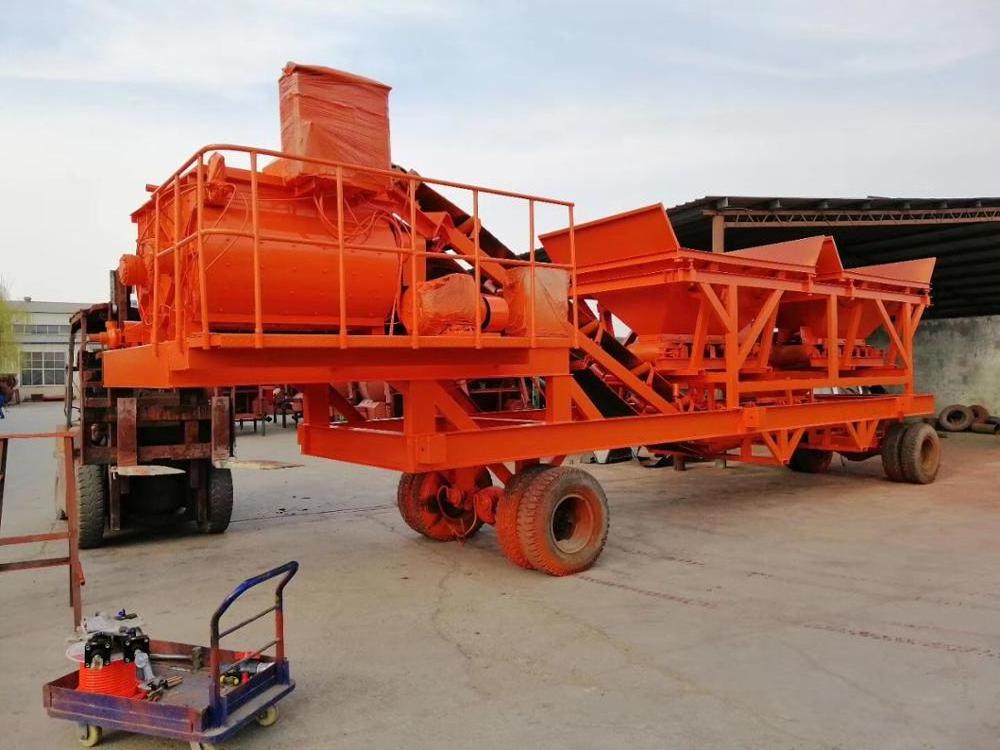 Factory price YHZS25 25m3/h mobile mini concrete batching plant for sale