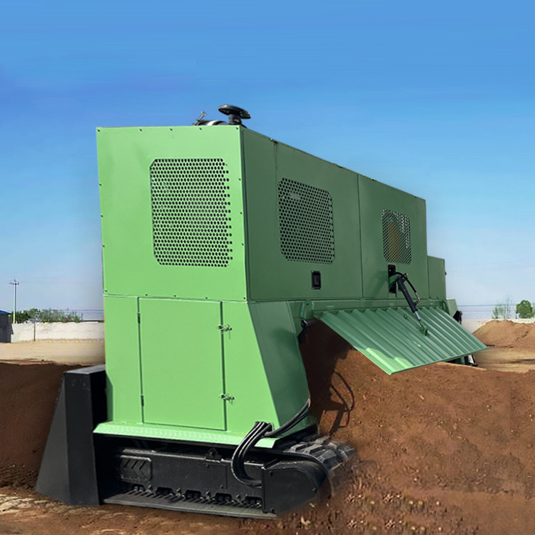 Newest Design Automatic Remote Control Compost Turner Making Machines High Productivity For Organic Fertilizer