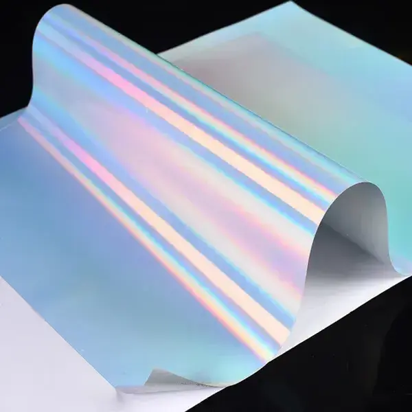 High Quality 50mic plain hologram pet film for sticker label papers (water based glue)