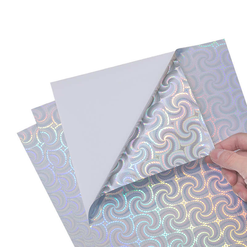 High Quality 50mic plain hologram pet film for sticker label papers (water based glue)