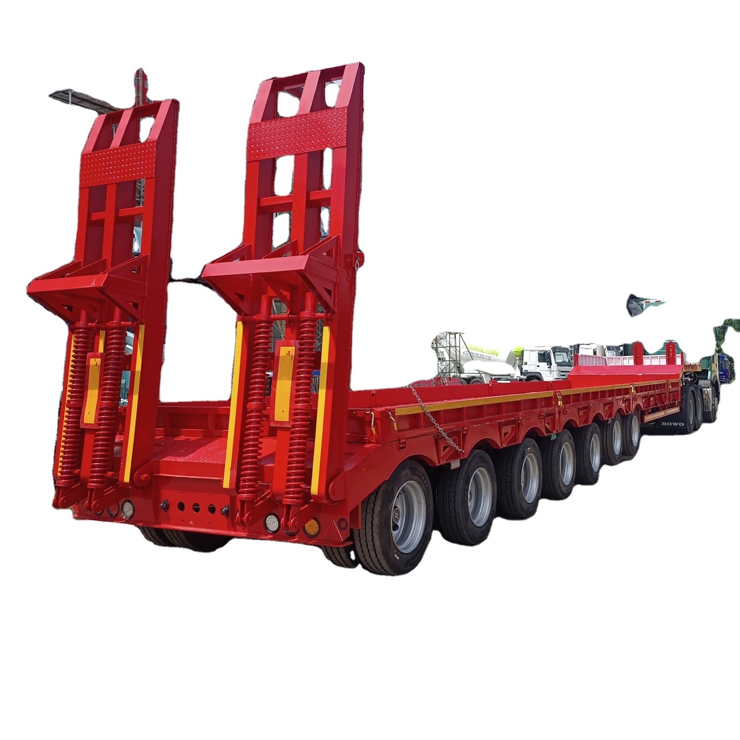 Best Design Export quality 3axles 20ft 40ft Container Transportation 60-100tons Flat Bed Flatbed Truck Semi Trailer In Africa