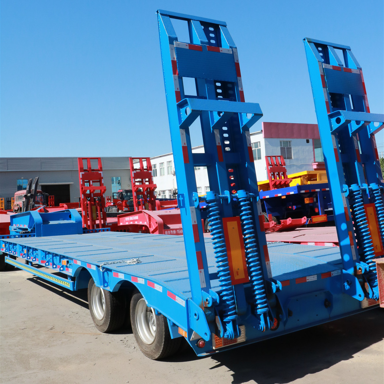 Best Design Export quality 3axles 20ft 40ft Container Transportation 60-100tons Flat Bed Flatbed Truck Semi Trailer In Africa