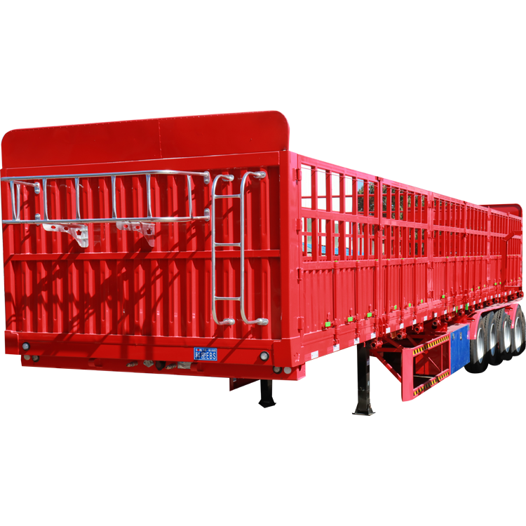 Customized Sugar Cane Harvest Stake Fence Semi Trailer 3 Axle 60 Ton Side Wall Semi Trailer Fence Cargo Trailer for sale