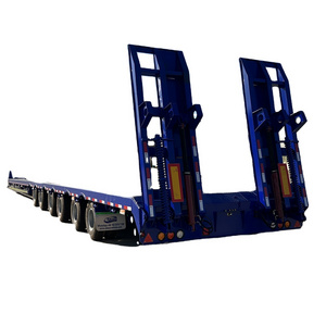 China Used Heavy 3 Axles 4 Axles Low Bed Truck Semi Trailer For Excavator Transport Good Quality Low Price for Sale