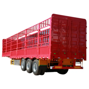 60 Ton 3 Axles Animals Livestock Cattle Sheep Chicken Transport Sidewall Fence Cargo Truck Semi Trailer tractor trucks  For Sale