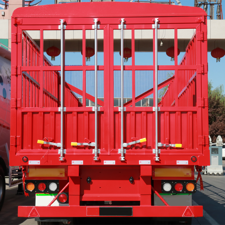 Customized Sugar Cane Harvest Stake Fence Semi Trailer 3 Axle 60 Ton Side Wall Semi Trailer Fence Cargo Trailer for sale