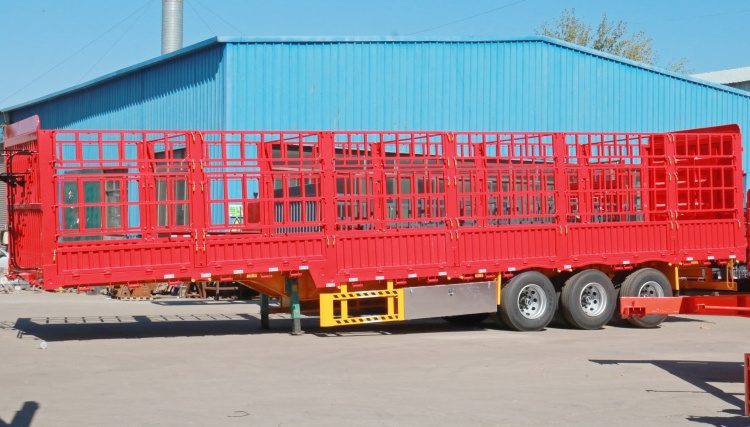 Cattle Trailer Cargo Livestock 2 Axle 3axl Cargo Transport Drop Side Sidewall Semi Trailer Cargo Trucks Trailers