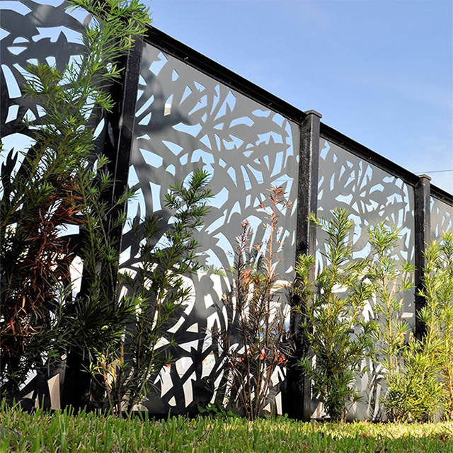 laser cut decorative panels wall partition garden divider outdoor metal privacy screens