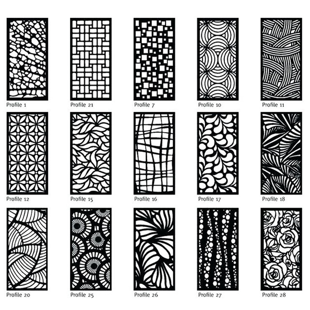 Laser Cut Decorative Outdoor Garden Privacy Art Metal Screens Panels