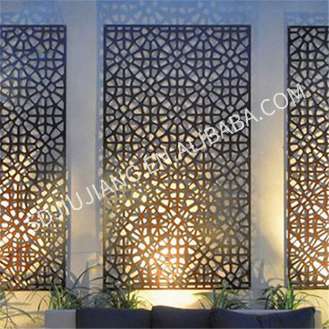 laser cut decorative panels wall partition garden divider outdoor metal privacy screens