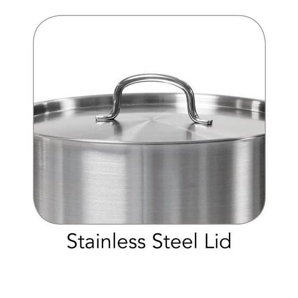 High Quality 25 Quart Restaurant Large Capacity Industrial Pot Stainless Steel Cooking Hot Stock Pots