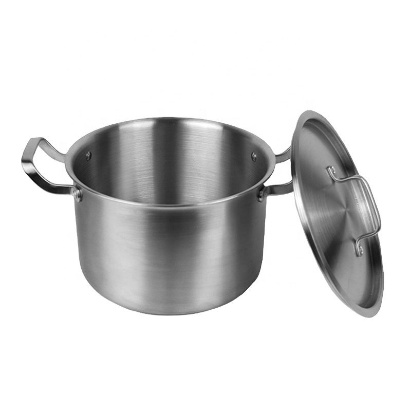 Large Stock Pot 10l 26cm Stainless Steel 304 Polished 1mm Thick Flower Pots Casserole