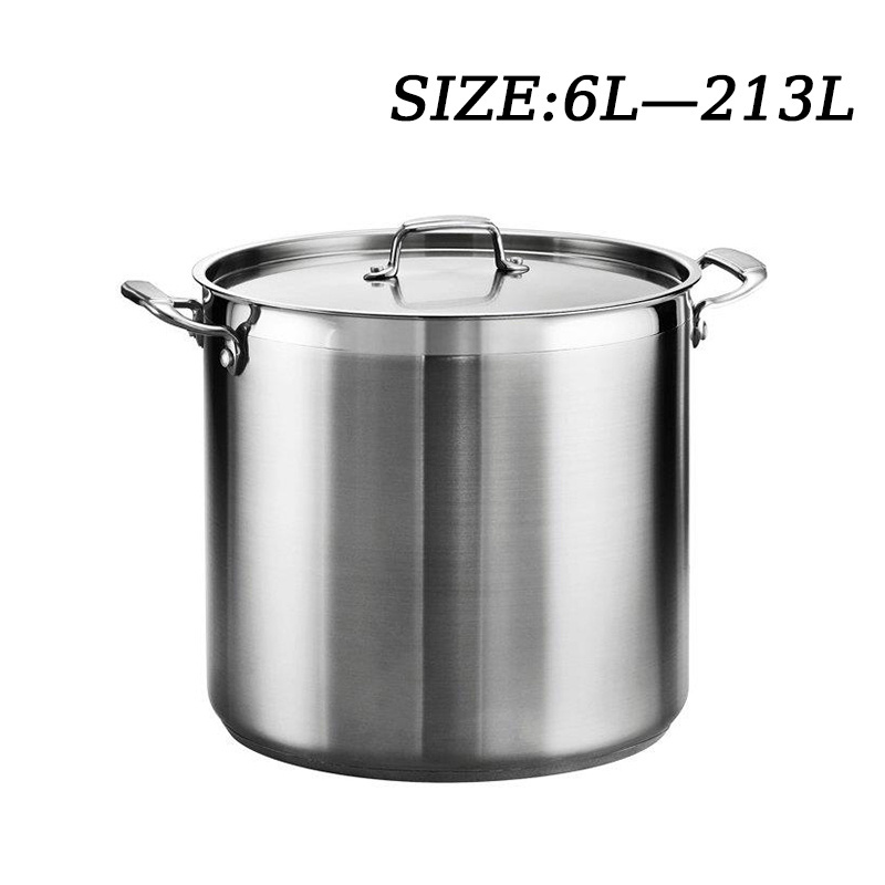 Factory Commercial Cooking Pots Stainless Steel Thickened Stock Pot Soup Bucket For Hotel Restaurant