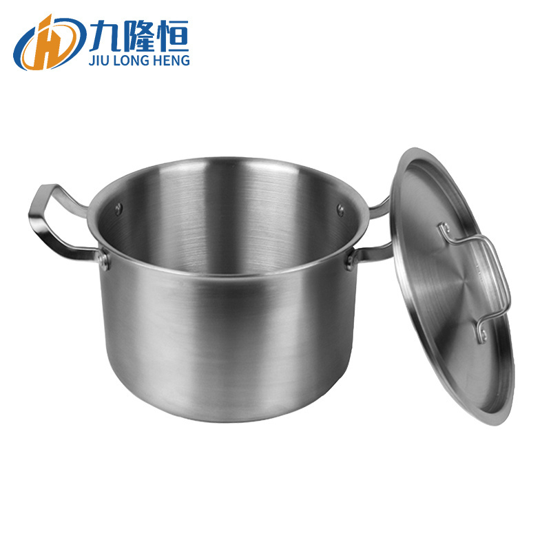 Wholesale Oem Sandwich Bottom 20l 50l 100l 200l Stainless Steel Big Soup Pot Large Commercial Cooking Stock Pot