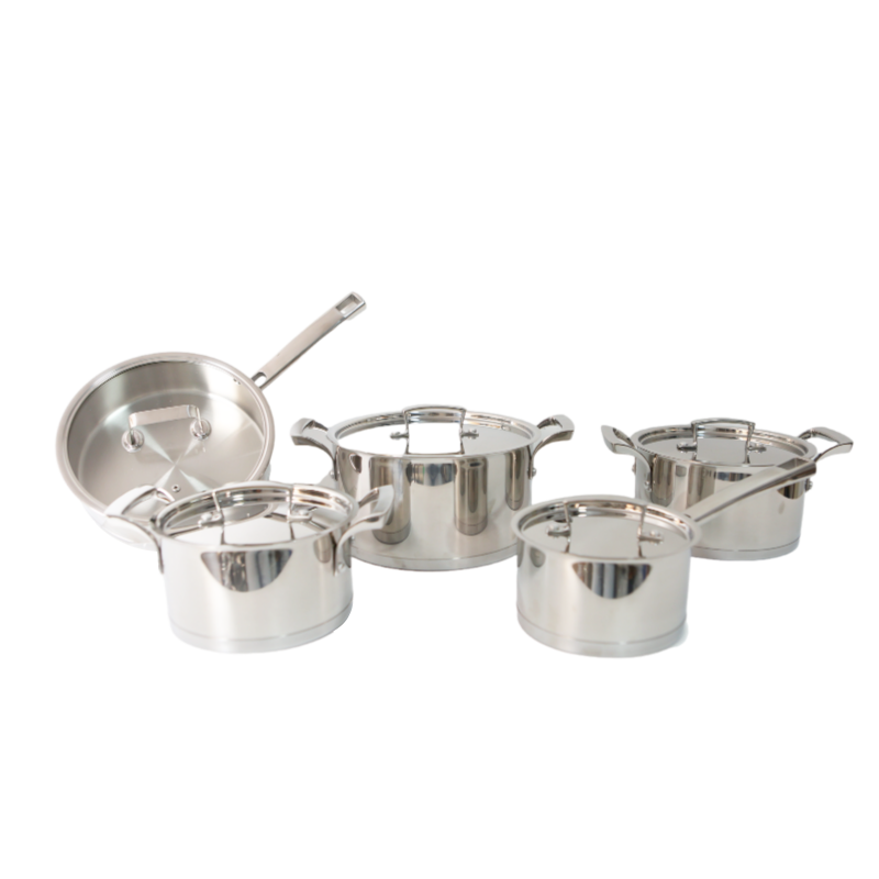 OEM 10pcs Cooking Pot Kitchenware Stainless Steel Casserole Nonstick Cookware Set Cooking Pot And Pans Set