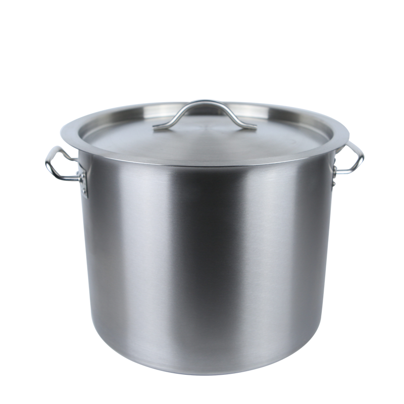 201 304 Stainless Steel Heavy-Duty Large Commercial Induction Saucepan Composite Frying Pan Cookware Soup Stock Pot Cooking Pots