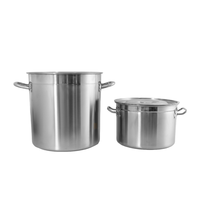 Factory Stainless Steel 20/25/30/35/40/50/60/70/80cm Big Stock Pot Commercial Kitchen Cooking Cookware 304 Stock Pots