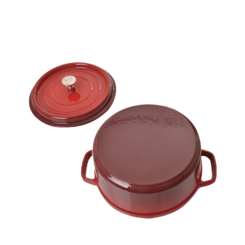 Wholesale Red 22-24-26cm Cast Iron Soup Pot Non Stick Cookware Set Non Stick Pot Set Cast Iron Enamel Coating Cooking Pot